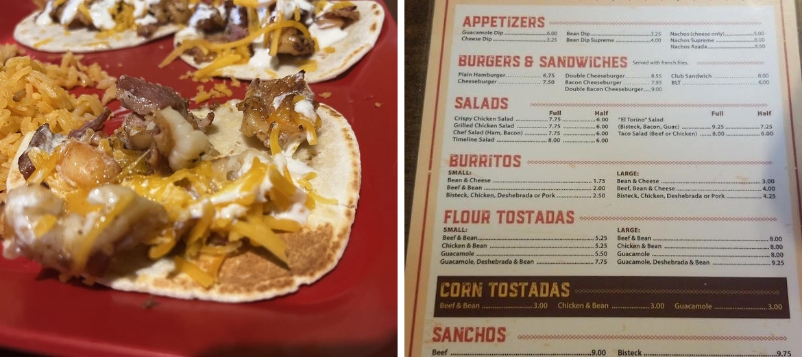 El Torino Menu